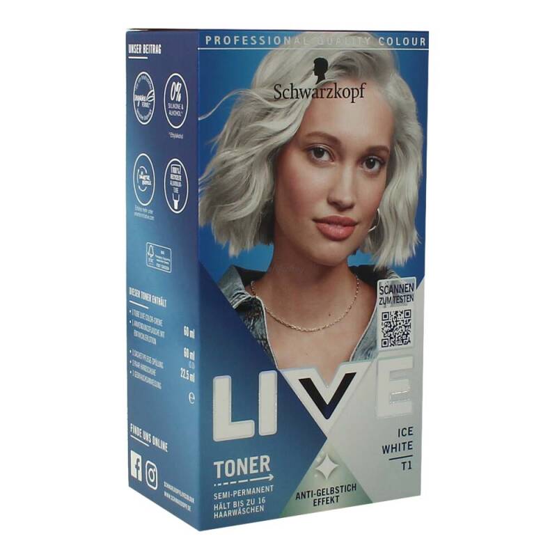 Schwarzkopf Live Toner Anti-Gelbstich Ice White T1