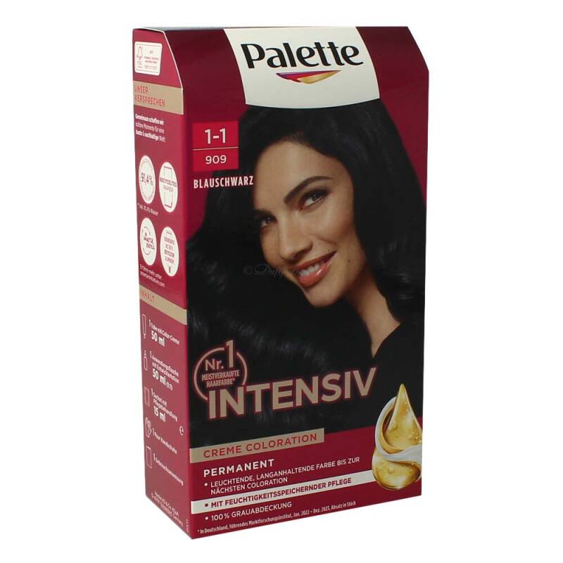 Poly Palette Intensiv-Creme-Coloration 909 1-1 Blauschwarz