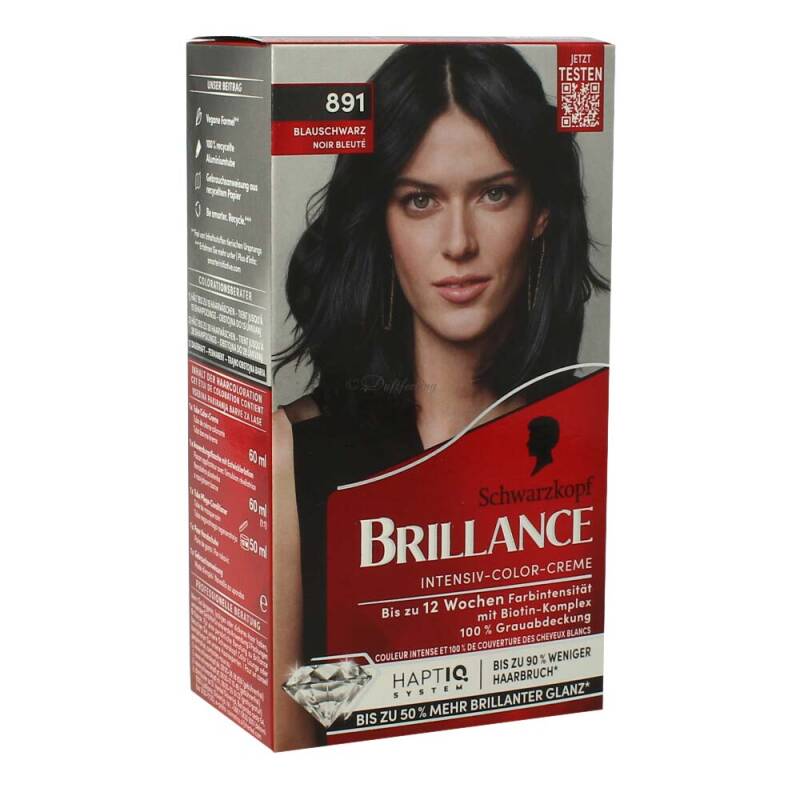 Schwarzkopf Brillance Haptiq Haarfarbe 891 Blauschwarz