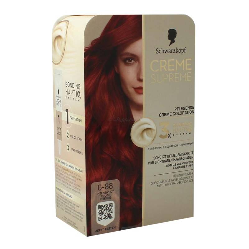 Schwarzkopf Creme Supreme Coloration 6-88 Intensivrot