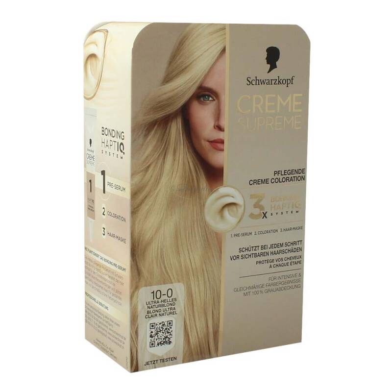 Schwarzkopf Creme Supreme Coloration 10-0 Ultra Helles Blond