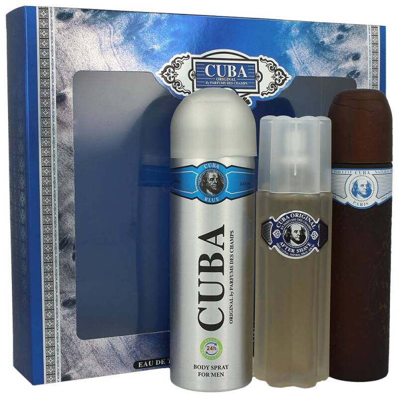 Cuba Blue Man Edt 100 ml + Deodorant 200 ml + After Shave... Cuba Blue Man Edt 100 ml + Deodorant 200 ml + After Shave 100 ml Set