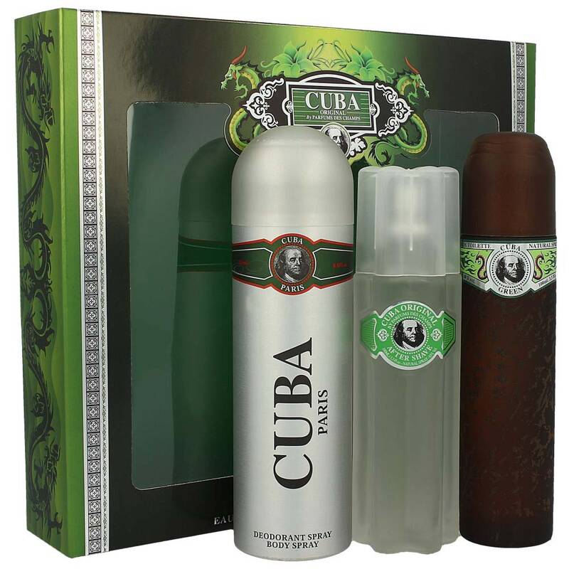 Cuba Green Man Edt 100 ml + Deodorant 200 ml + After Shave 100 ml Set