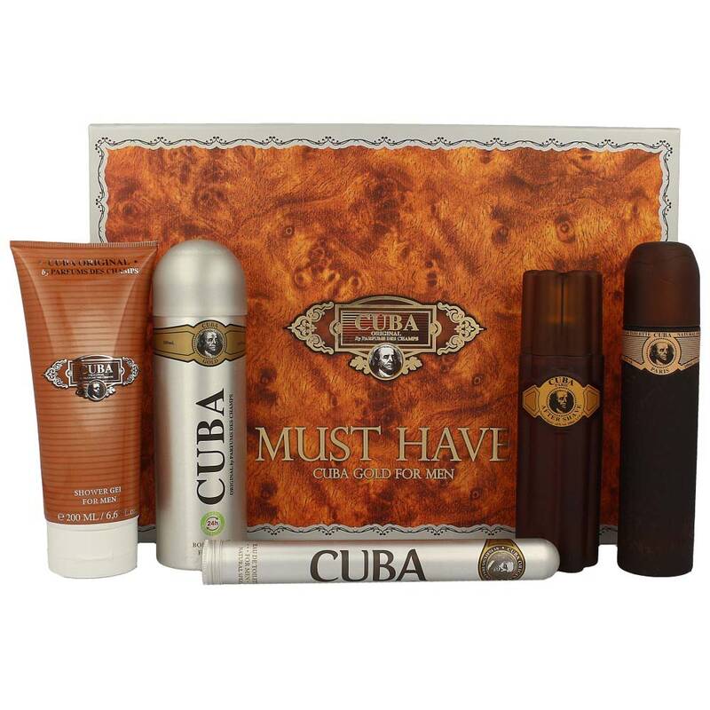 Cuba Gold Must Have Set Edt 100 ml + Edt 35 ml + Afer Shave 100 ml + Deodorant 200 ml + Shower Gel 200 ml