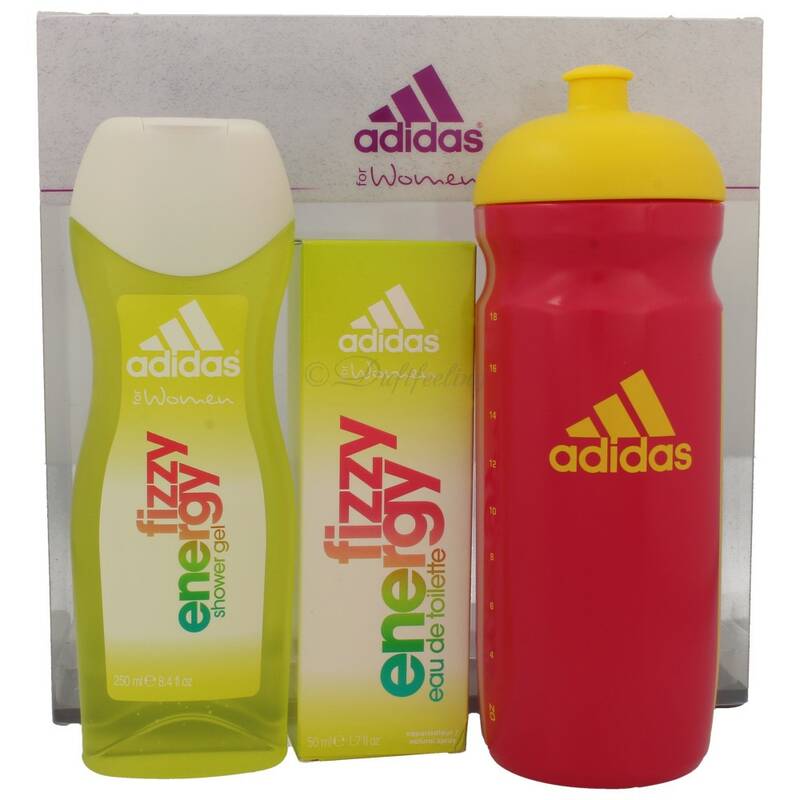 Adidas Fizzy Energy for Women Edt 50 ml + Shower Gel 250 ml + Trinkflasche Set