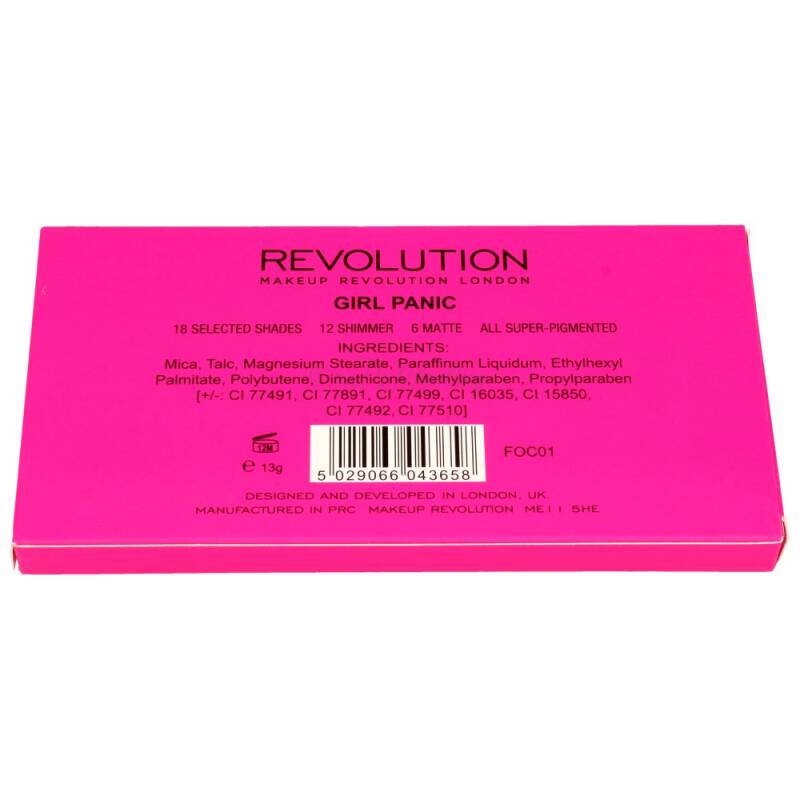 Makeup Revolution 18 Exclusive Eyeshadow Palette Girl Panic