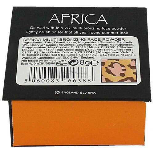 W7 Afrika Multi Bronzing Face Powder 8 gr.