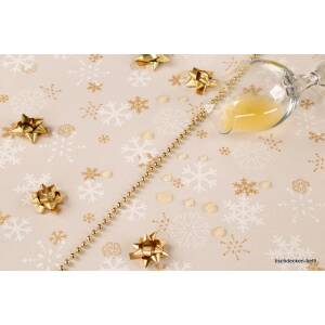 Tischdecke mit Fleckschutz Schneeflocken Creme **Verschiedene Größe**